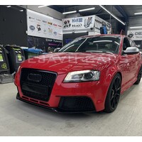 RS3 Look Kühlergrill Hochglanz schwarz Black Edition für Audi A3 8P Facelift / S line / S3 / RS3
