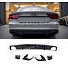 RS7 Look Diffuser + Exhaust tail pipes for Audi A7 4G S line / S7