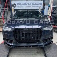 RS6 Look Nebelscheinwerfergitter Black Edition für  Audi A6 C7