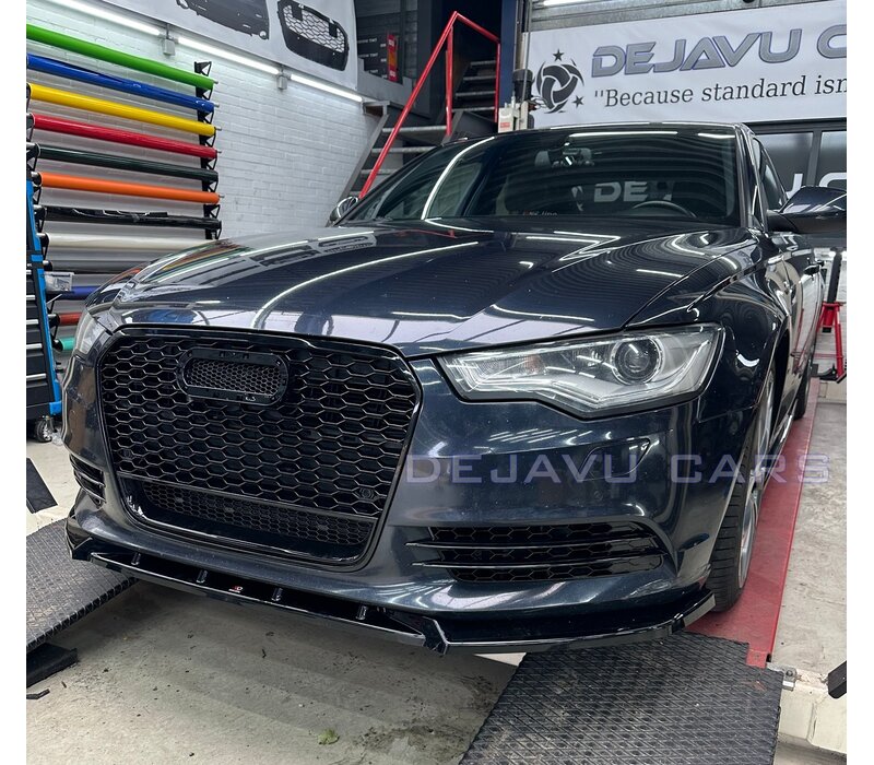 RS6 Look Mistlamp roosters Black Edition voor Audi A6 C7