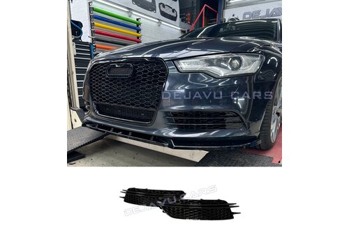 OEM Line ® RS6 Look Mistlamp roosters Black Edition voor Audi A6 C7