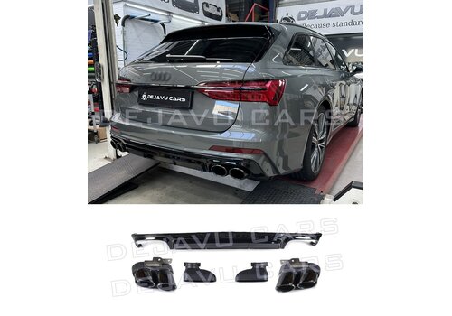 OEM Line ® S6 Look Diffusor + Auspuffblenden für Audi A6 C8 S line