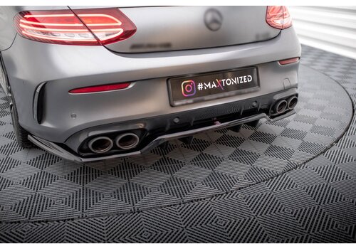 Maxton Design Central Rear Splitter für Mercedes Benz C Klasse C43 AMG Coupe / Cabrio Facelift