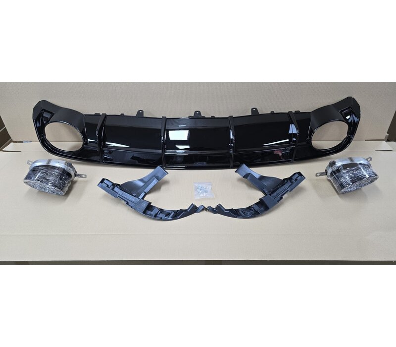 RS6 Look Diffuser voor Audi A6 C7.5 Facelift S line / S6 - (B-WARE)