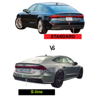 S7 Look Diffuser + Uitlaat sierstukken voor Audi A7 C8 S line