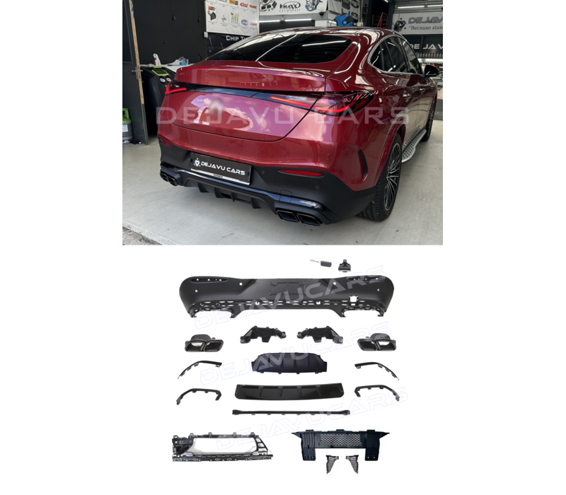 GLC63 AMG Look Diffuser voor Mercedes Benz GLC C254 Coupe