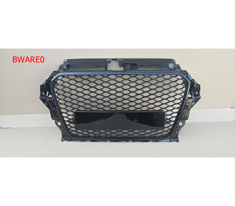 RS3 Look Frontgrill High-gloss Piano Black Edition for Audi A3 8V, S-line, S3 - (B-WARE)