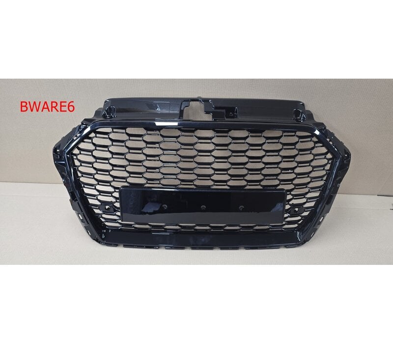 RS3 Look Front Grill Black Edition voor Audi A3 8V / S line / S3 - (B-WARE)