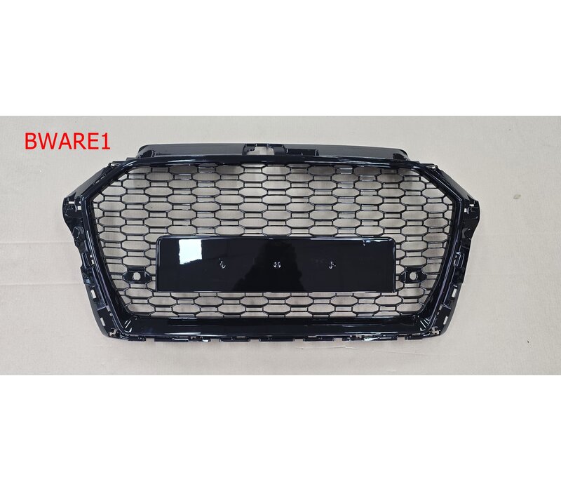 RS3 Look Front Grill Black Edition voor Audi A3 8V / S line / S3 - (B-WARE)