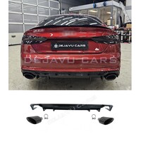 RS5 Look Diffuser Black Edition voor Audi A5 B9 F5 S line - (B-WARE)