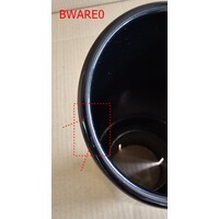 Schwarz Auspuff Endrohr 90mm - (B-WARE)