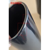 Schwarz Auspuff Endrohr 90mm - (B-WARE)