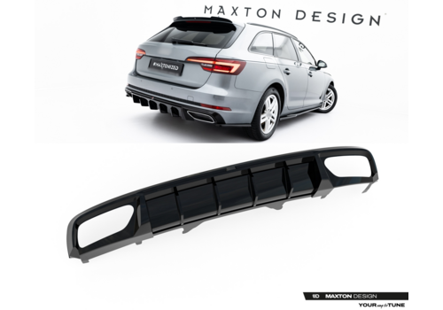 Maxton Design Aggressive Diffuser for Audi A4 A4 B9 Avant / Sedan S-line