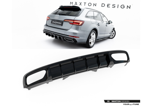 Maxton Design Aggressive Diffuser voor Audi A4 B9 Avant / Sedan S-line