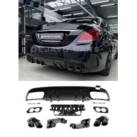 C43 AMG Look Diffuser voor Mercedes Benz C Klasse W205 S205 -  (B-WARE)