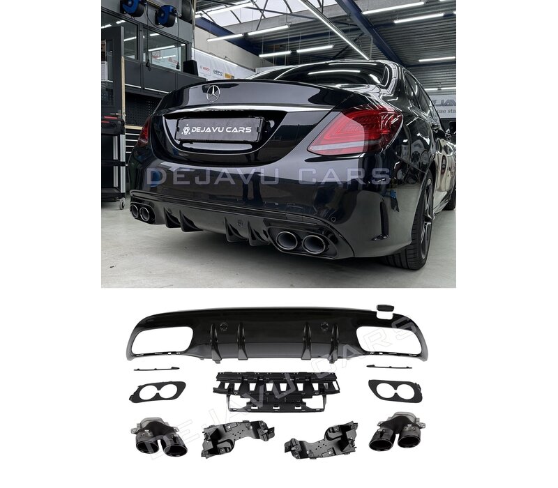 C43 AMG Look Diffuser voor Mercedes Benz C Klasse W205 S205 -  (B-WARE)