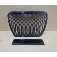 RS6  Look Front Grill Black Edition for Audi A6 C6 4F / S line / S6 - (B-WARE)