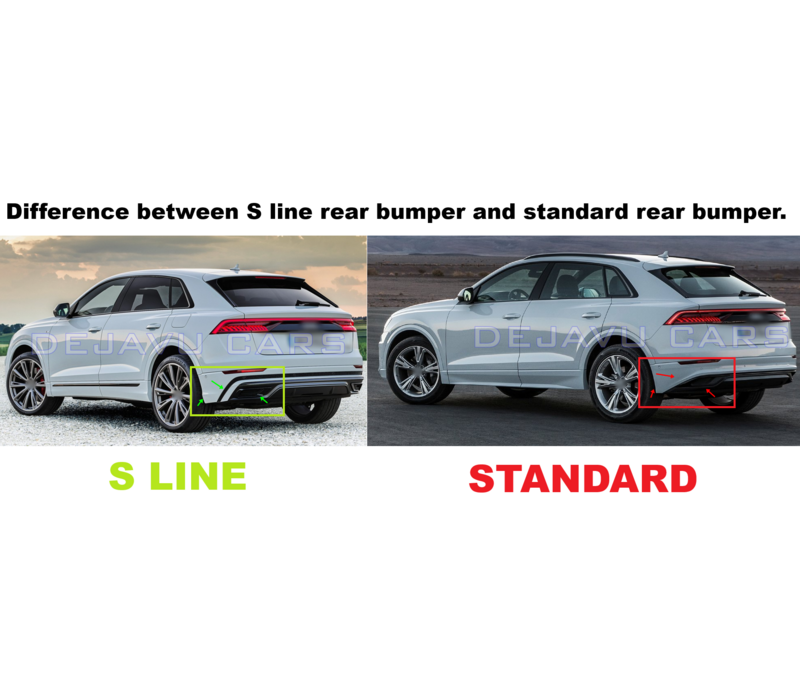 SQ8 Look Diffuser + Uitlaat tips voor Audi Q8 SUV S line SQ8 -  (B-WARE)