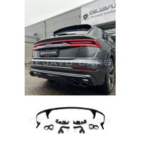 SQ8 Look Diffuser + Exhaust tail pipes for Audi Q8 SUV S line - (B-WARE)