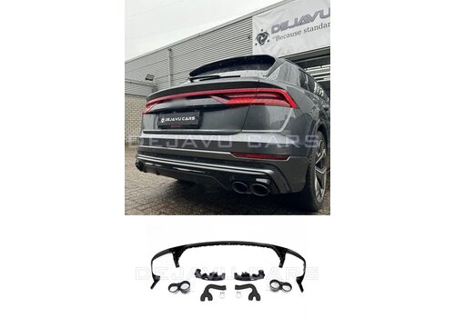 OEM Line ® SQ8 Look Diffuser + Exhaust tail pipes for Audi Q8 SUV S line -  (B-WARE)