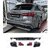 OEM Line ® S6 Look Diffuser + Exhaust tail pipes for Audi A6 C8 S line - (B-WARE)