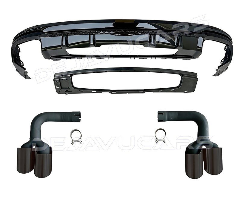 SQ7 Look Diffuser + Exhaust tail pipes for Audi Q7 4M Facelift SUV S line