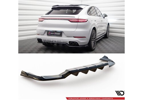 Maxton Design Rear Splitter (with vertical bars) voor Porsche Cayenne Coupe / SUV