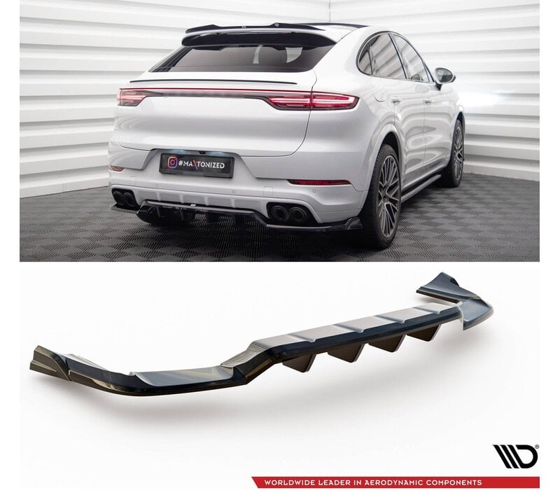 Rear Splitter (with vertical bars) for Porsche Cayenne Coupe / SUV