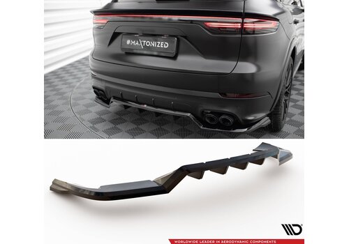 Maxton Design Rear Splitter (with vertical bars) für Porsche Cayenne Coupe / SUV Sport Design