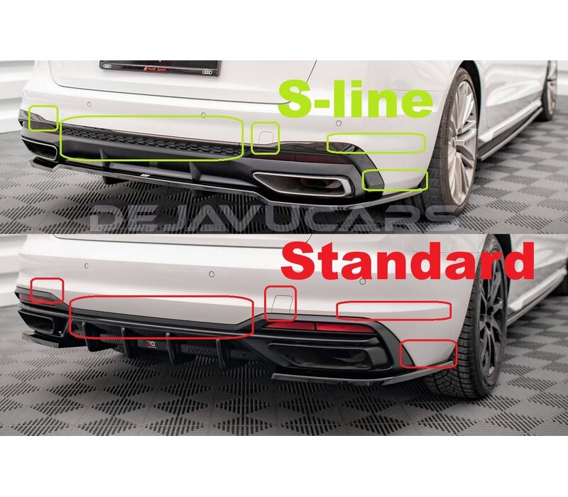 S4 Look Diffuser for Audi A4 B9.5 S line Facelift