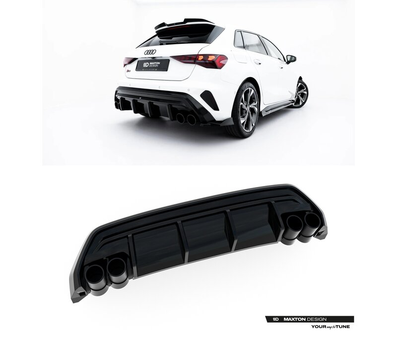 Aggressive Diffusor für Audi A3 8Y S line Sportback Facelift