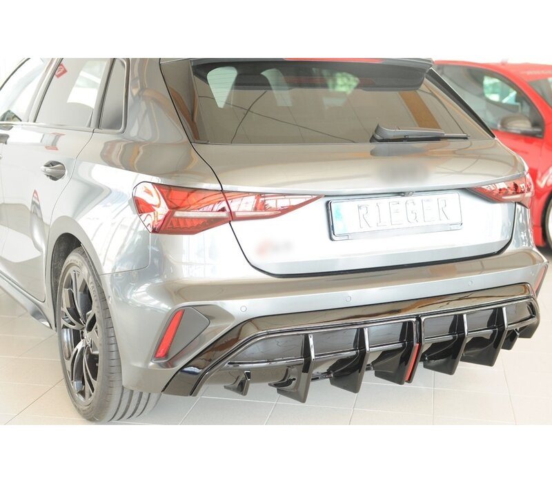 Aggressive Diffusor für Audi A3 8Y S-line Facelift
