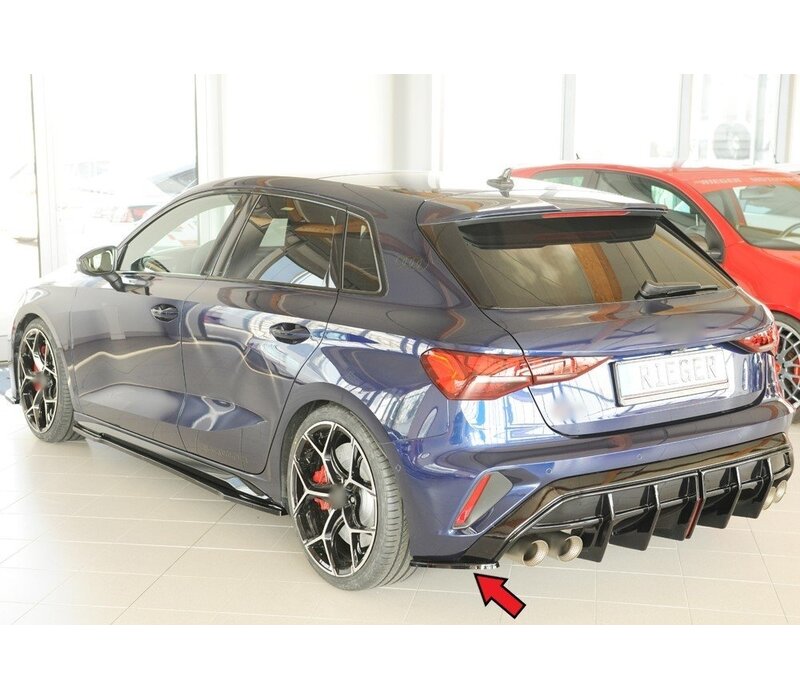 Rear Side Splitters voor Audi A3 8Y S-line / S3 8Y Facelift