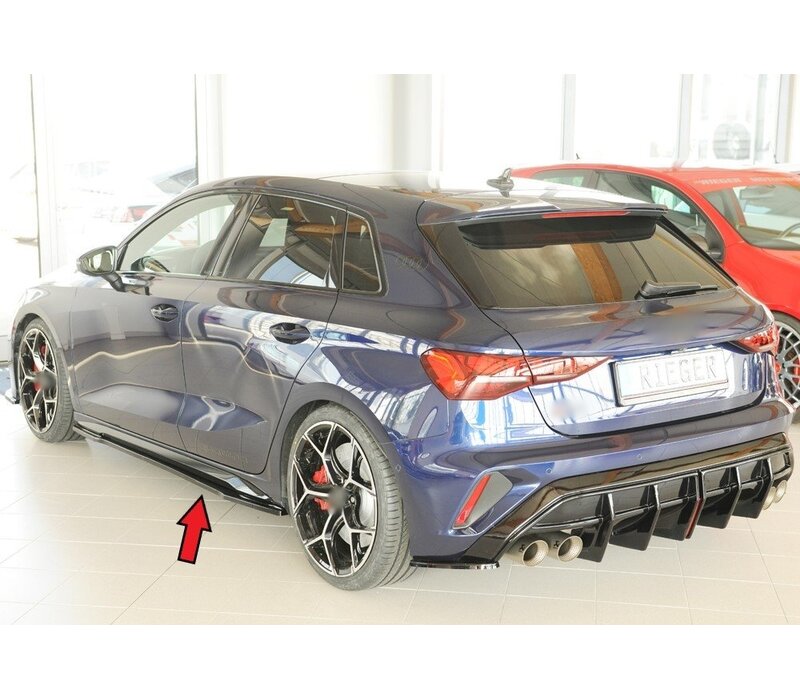 Side skirts Diffuser voor Audi A3 8Y S-line / S3 8Y Facelift