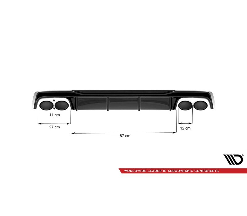 Aggressive Diffuser voor Audi A6 / S-line / S6 C8 Facelift