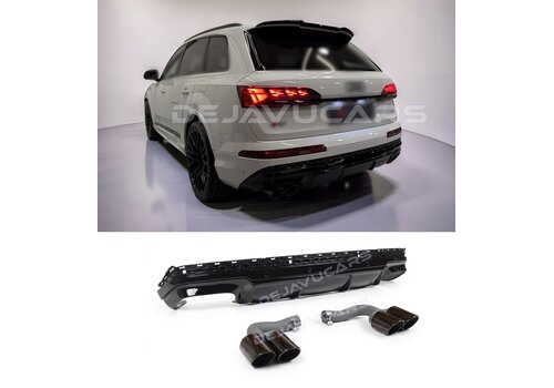 OEM Line ® SQ7 Look Diffusor + Auspuffblenden für Audi Q7 4M Facelift SUV S line