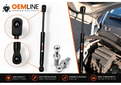 OEM Line ® Motorkap gasveer voor Volkswagen T5 T5.1 T6 T6.1 | Transporter / Multivan