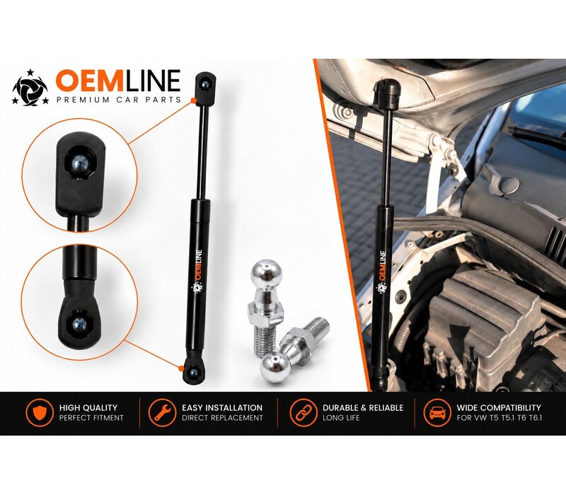 Bonnet gas spring for Volkswagen T5 T5.1 T6 T6.1 | Transporter / Multivan