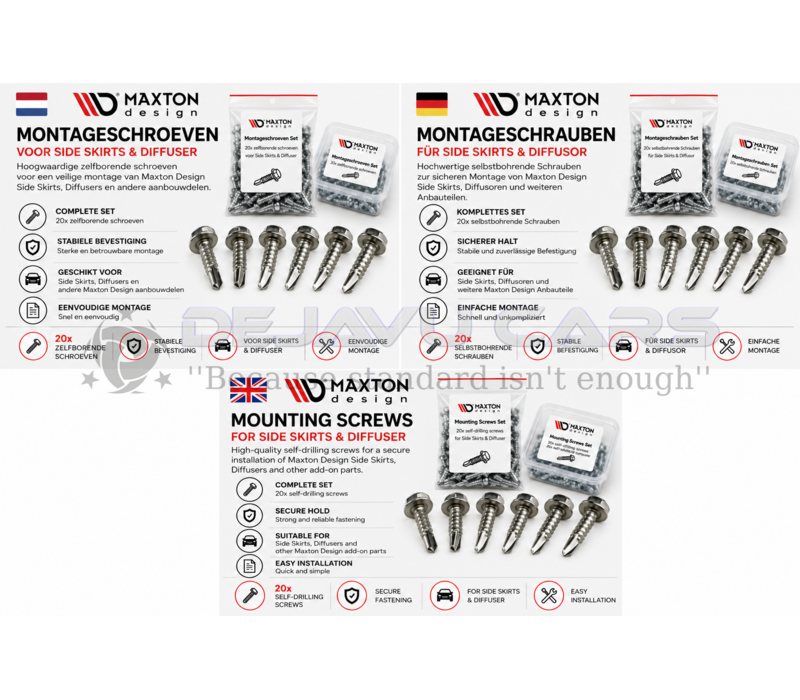 Maxton Design Montagemateriaal – Bouten, Moeren & Schroeven
