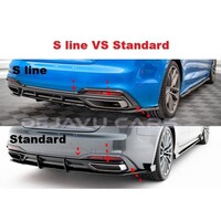 RS5 Look Diffuser voor Audi A5 B9.5 F5 S line Facelift