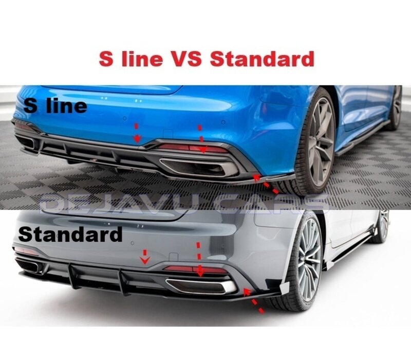 RS5 Look Diffuser voor Audi A5 B9.5 F5 S line Facelift