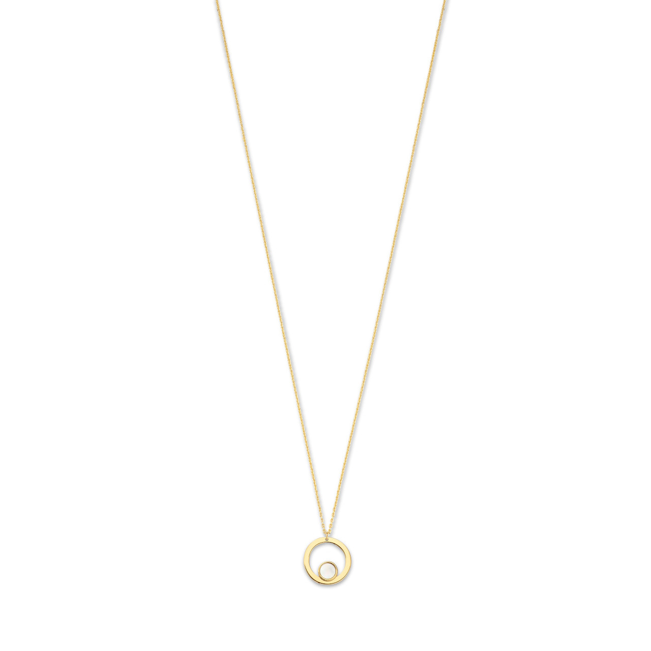 Isabel Bernard Belleville Nova 14 karat gold necklace with mother of pearl