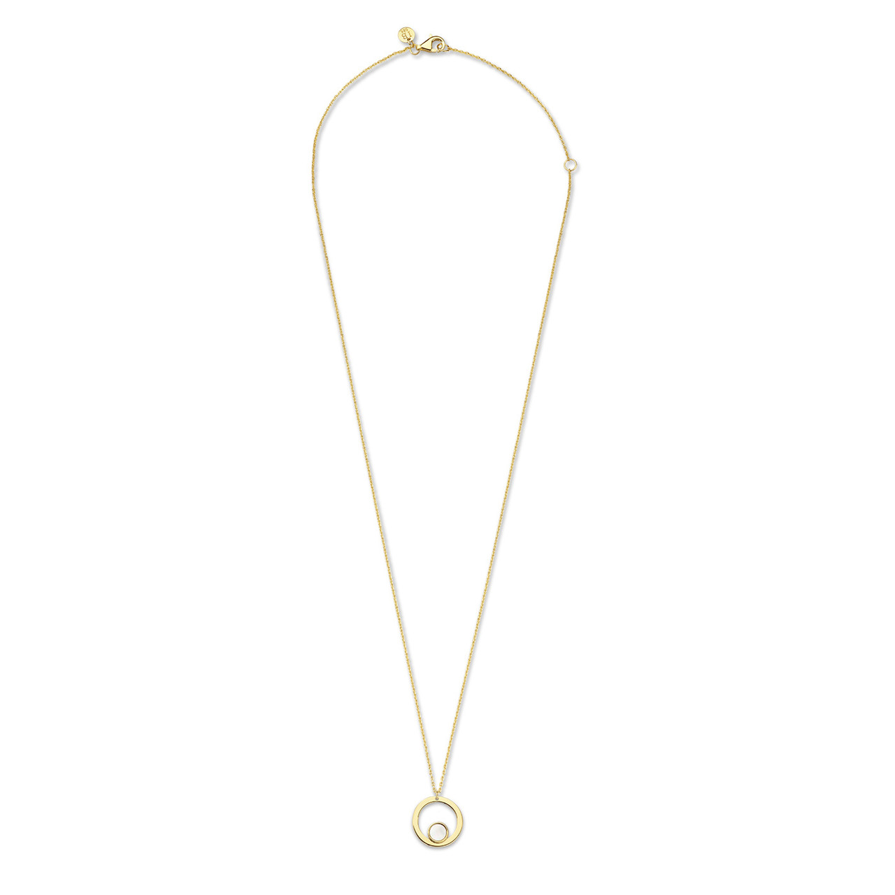 Isabel Bernard Belleville Nova 14 karat gold necklace with mother of pearl