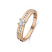 Isabel Bernard La Concorde Estee 14 karaat rosé gouden ring met zirkonia steentjes