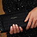 Isabel Bernard Honoré Léa croco svart läder plånbok med dragkedja av kalvskinn