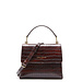 Isabel Bernard Femme Forte Heline croco brown calfskin leather handbag