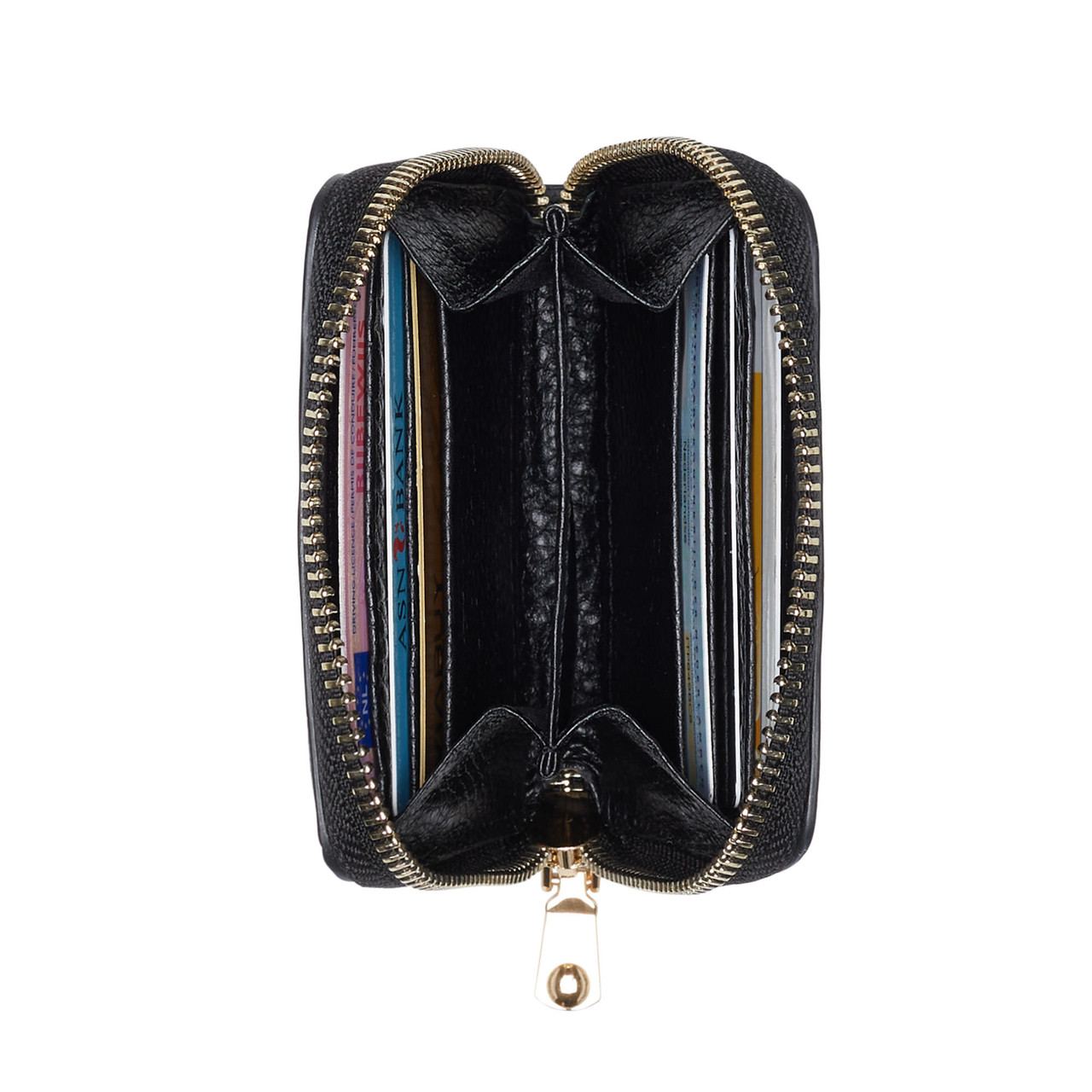 Isabel Bernard Honoré Jules black calfskin leather zipper wallet