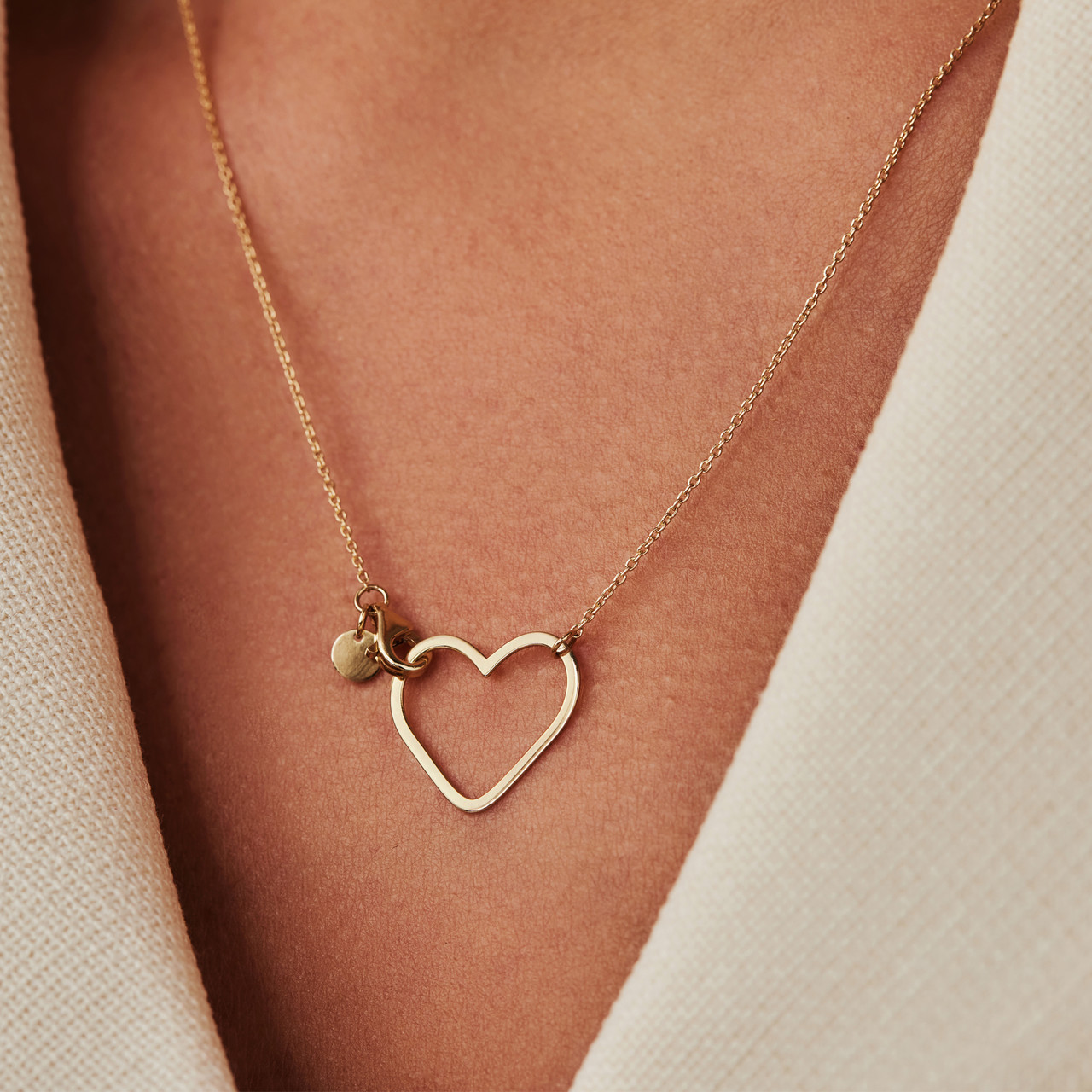 Isabel Bernard Belleville Amore 14 karat gold necklace with heart