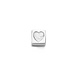 Isabel Bernard Saint Germain Felie 14 karat hvidguld kub charme med hjertet