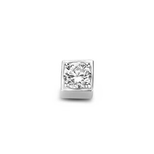 Isabel Bernard Saint Germain Felie breloque cube en or blanc 14 carats